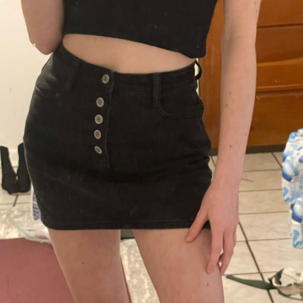 Pacsun John galt cotton black skirt